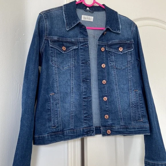 Nicole Miller New York Dark Wash Jean Jacket - Picture 2 of 3